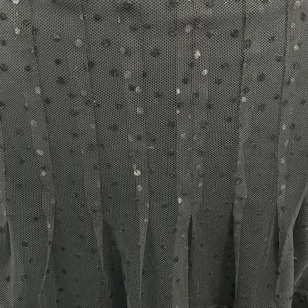 Akris Punto Tulle Maxi Skirt Black Size 2 Lined Polka Dot Sheer - Picture 6 of 11
